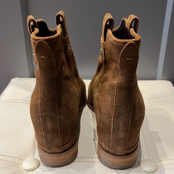 Coke Haan Rayna Suede Wedge Booties GRANDSERIES 7.5 in Earthen Suede - Picture 5 of 15